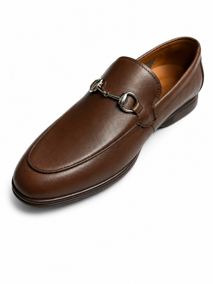 Men's Classic Slip-On Dress Brown Leather Shoes3