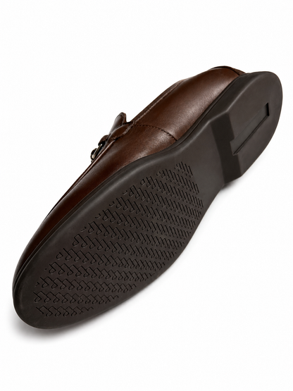 Men's Classic Slip-On Dress Brown Leather Shoes4