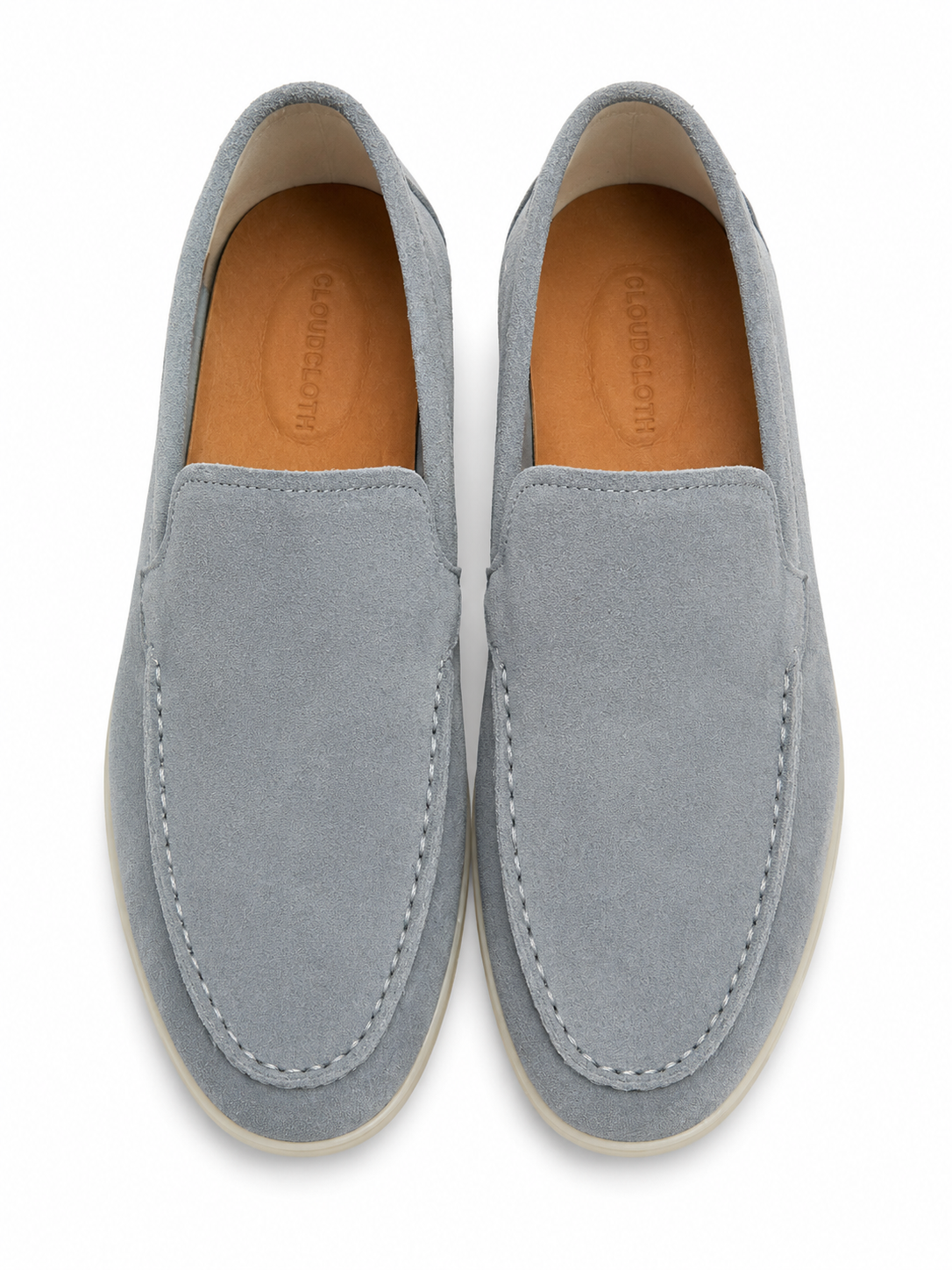 Men's Grey Slip-On – Casual Comfort Moc Toe Shoes1
