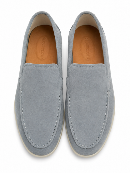 Men's Grey Slip-On – Casual Comfort Moc Toe Shoes1