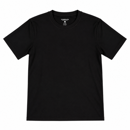 Men’s Luxe Short-Sleeve Crewneck Black T-Shirt