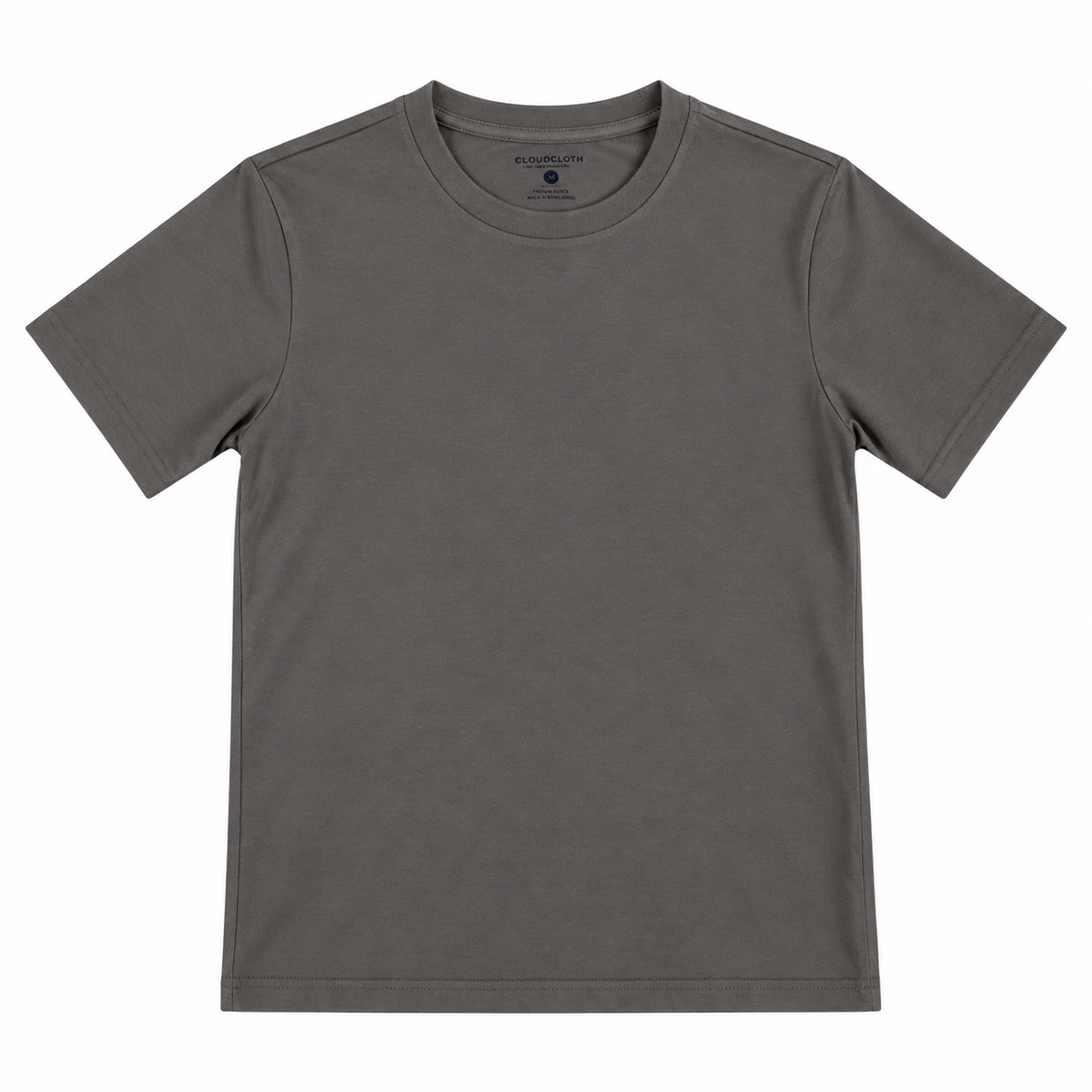Men’s Luxe Short-Sleeve Crewneck Platinum Gray T-Shirt