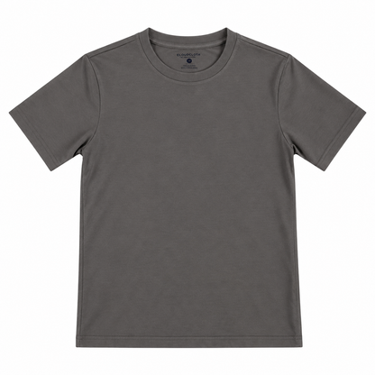 Men’s Luxe Short-Sleeve Crewneck Platinum Gray T-Shirt