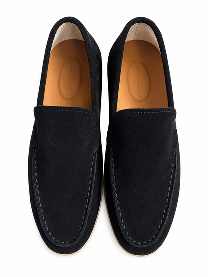 Men's Navy Slip-On – Casual Comfort Moc Toe Shoes1
