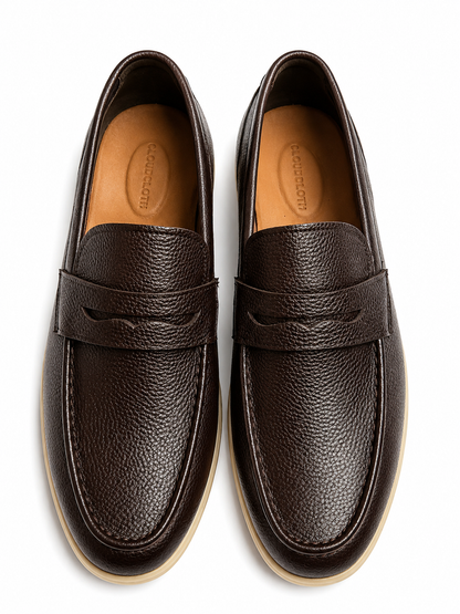 Men’s Premium Dark Brown Pebbled Leather 1