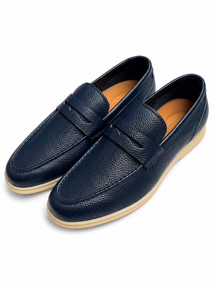 Men’s Premium Navy Pebbled Leather
