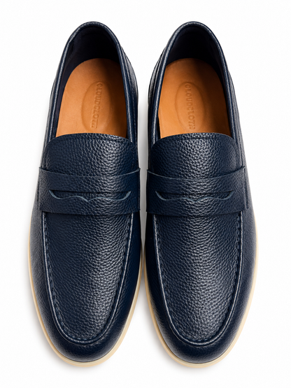 Men’s Premium Navy Pebbled Leather1