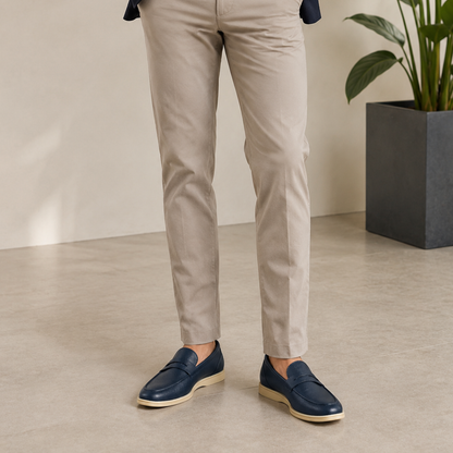 Men’s Premium Navy Pebbled Leather3