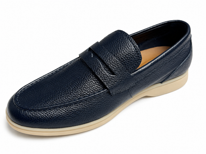 Men’s Premium Navy Pebbled Leather5