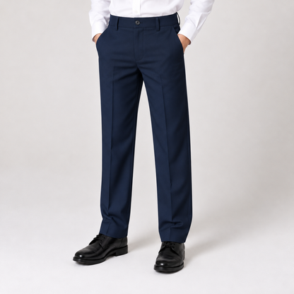 Boys Classic Fit Dress Pants – Formal Flat Front Trousers (Available in Many Colors)
