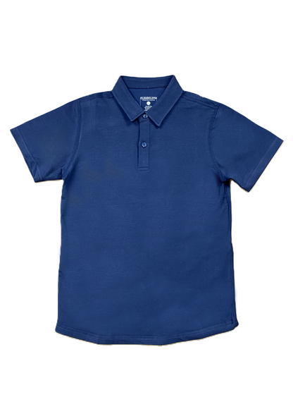 Men's  smoother classic Textured Polo Shirt – Navy