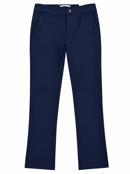 Boys’ 4-Way Stretch Solid Knit Dress Pants – Navy