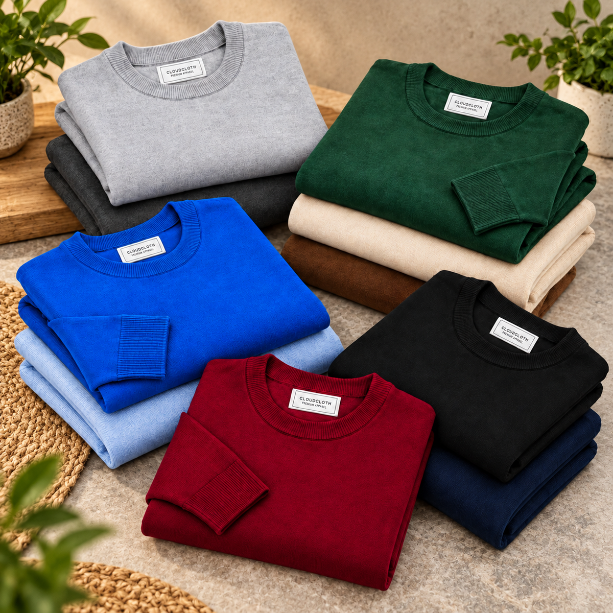 Boys Classic Pullover Crewneck Sweater in Multicolor