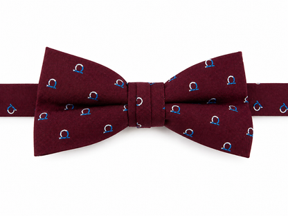 Burgundy Motif Pattern Pre-Tied Bow Tie