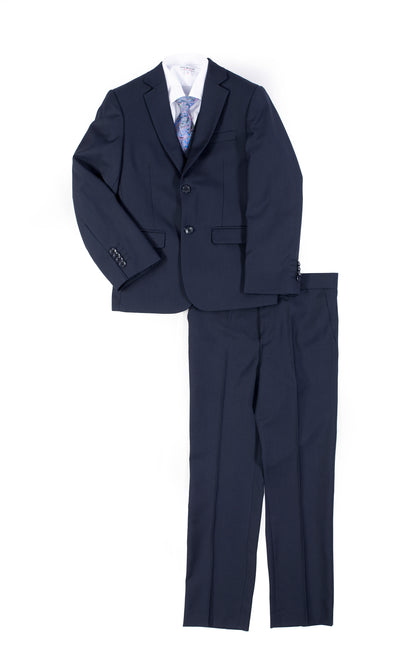 Boys 3-Piece Classic Suit Set-Navy