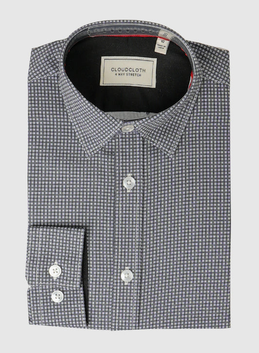 Men's 4 Way Stretch Geo Print Shirt