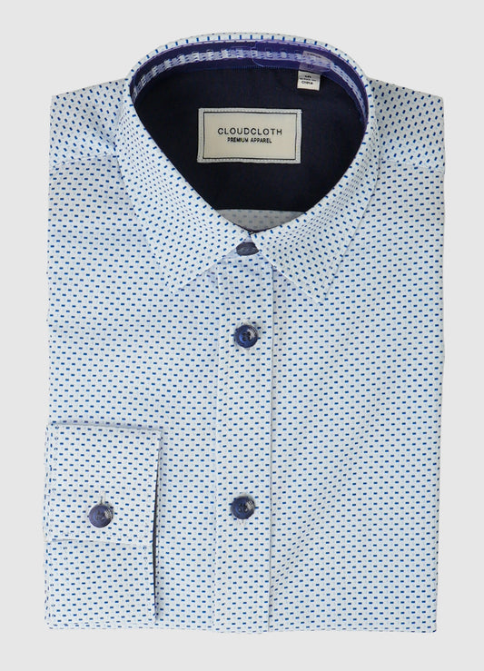 Men's 4 Way Stretch Geo Print Shirt