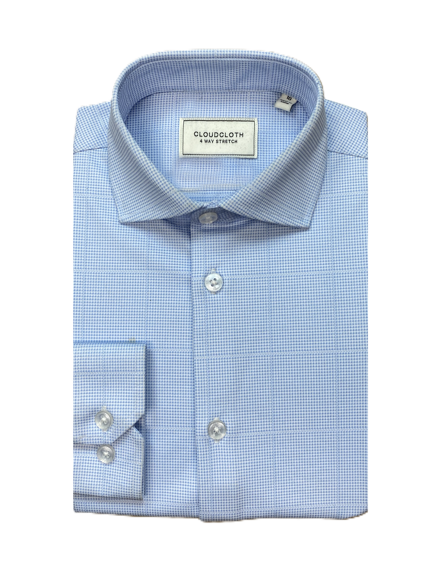 Men's Light Blue Stretch Dress Shirt
