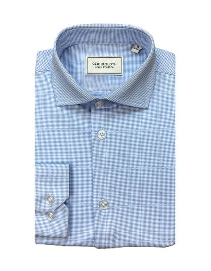 Men's Light Blue Stretch Dress Shirt