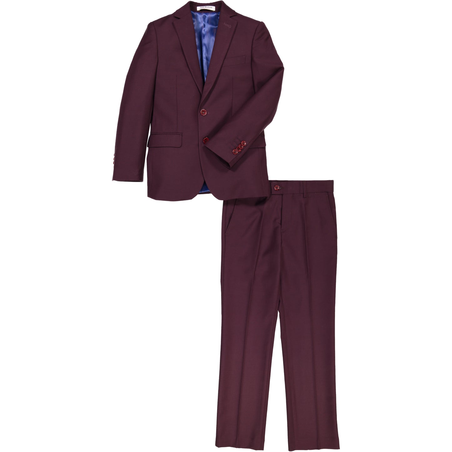 Boys Burgundy Color Dress Suit Set in multicolor
