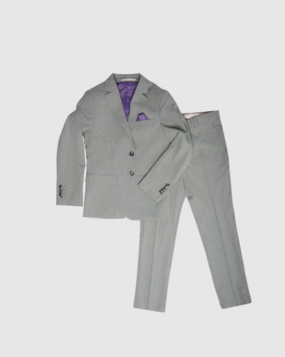 Classic Boys Suit with Statement Liner