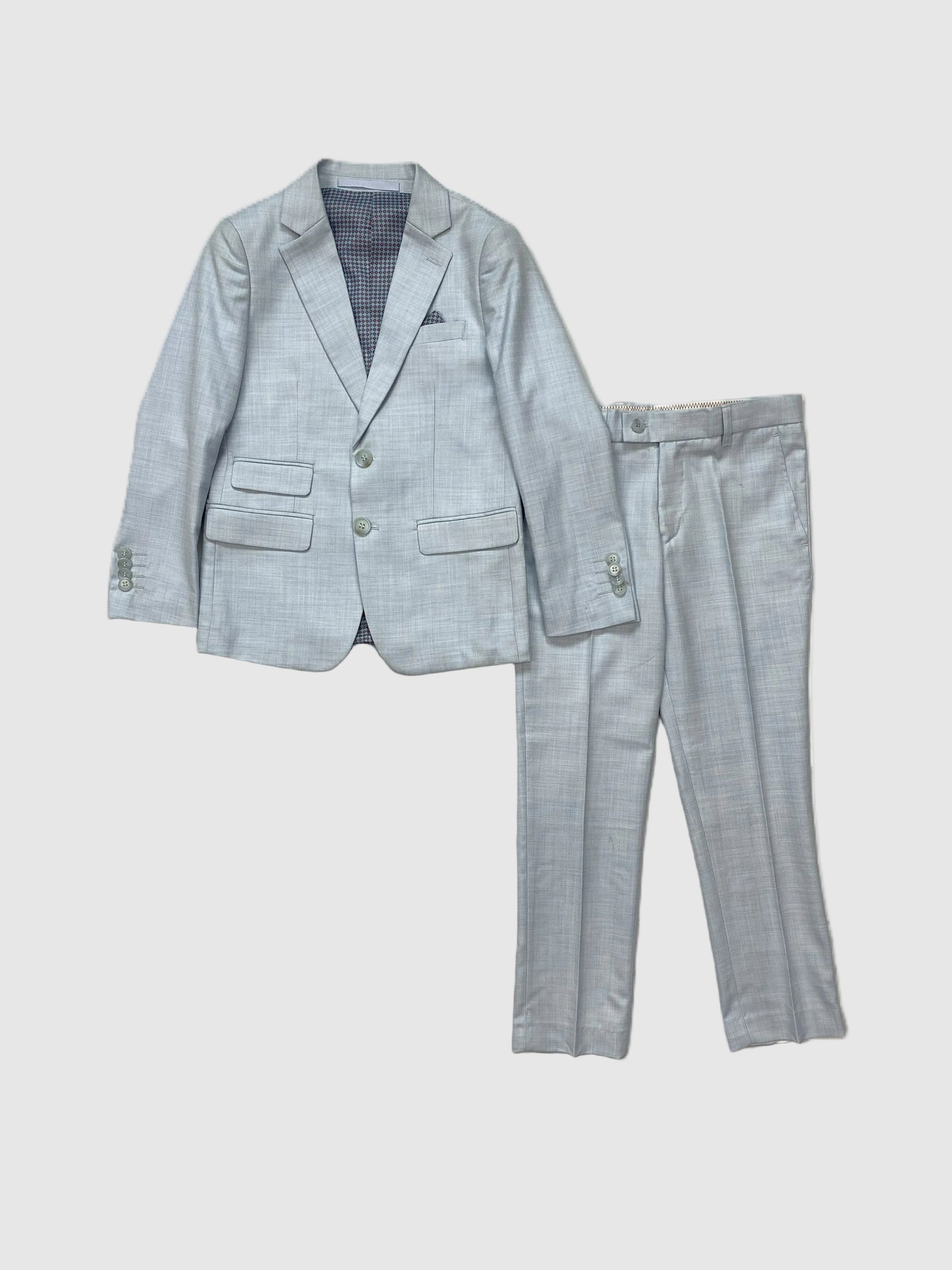 Boy's Chambray Textured Suit