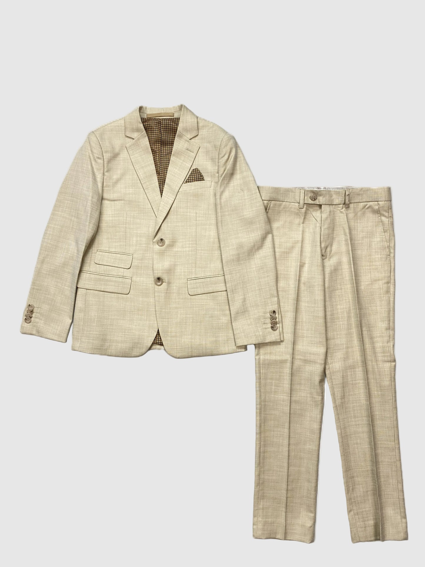 Boy's Chambray Textured Suit