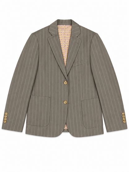 Boy's Brown Pinstripe Two-Piece Suit – Classic Tailored Fit