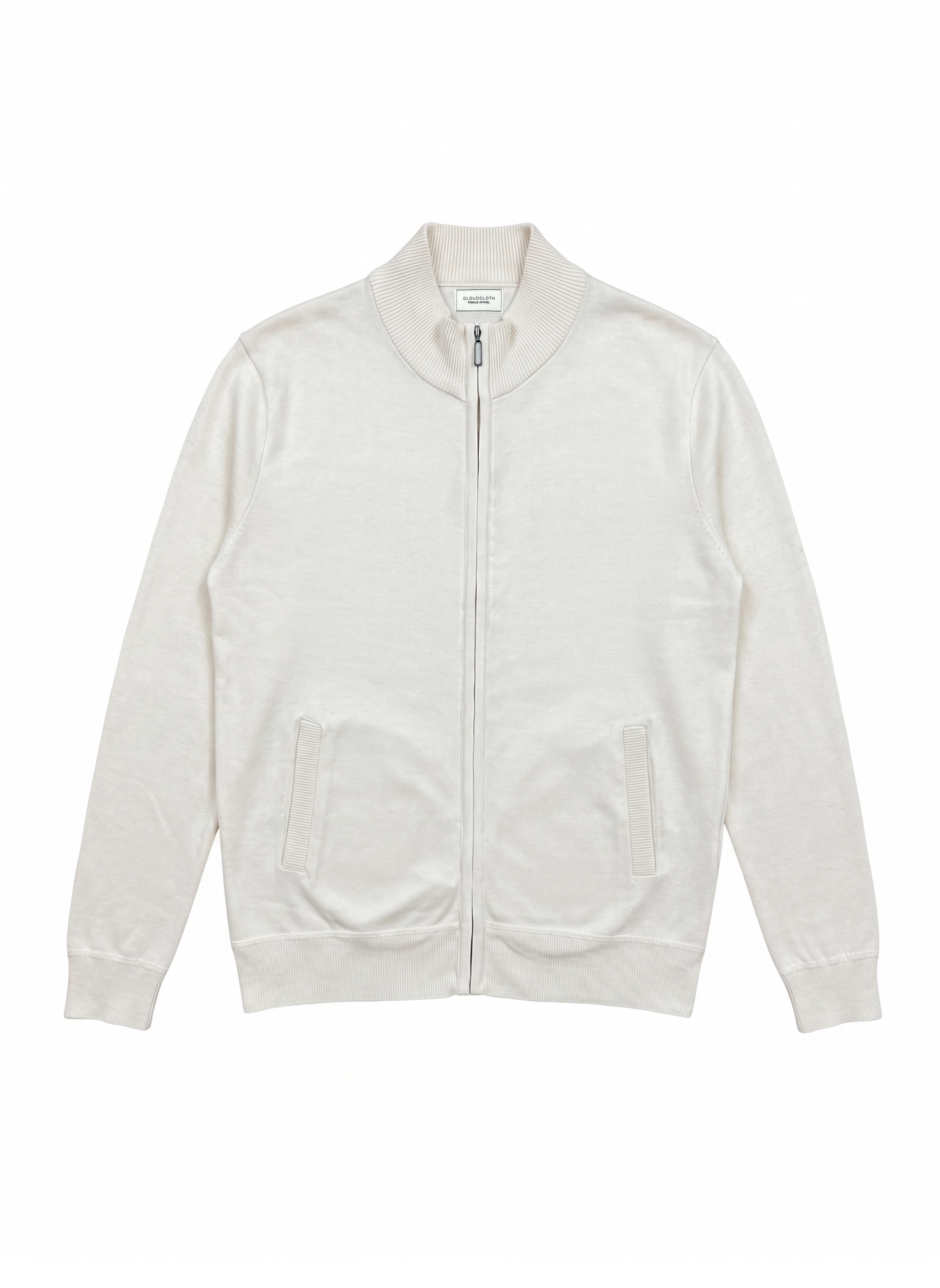 Men's Solid Full Zipper Sweater