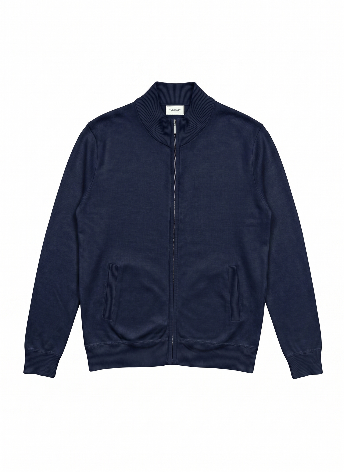 Men's Solid Full Zipper Sweater