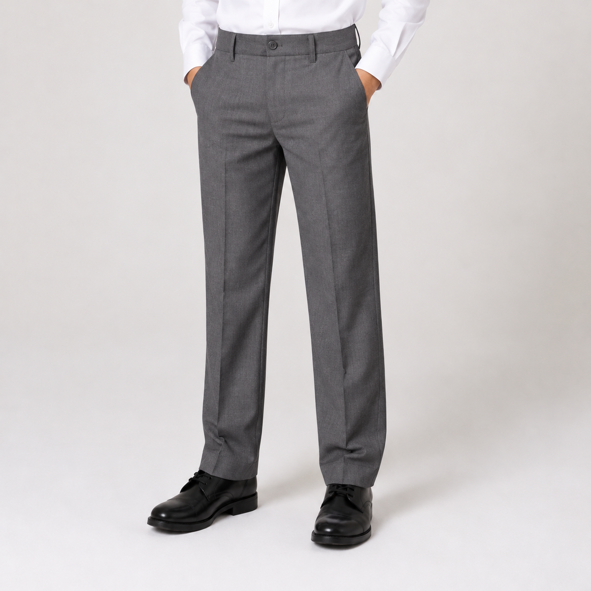 Boys Classic Fit Dress Pants – Formal Flat Front Trousers (Available in Many Colors)