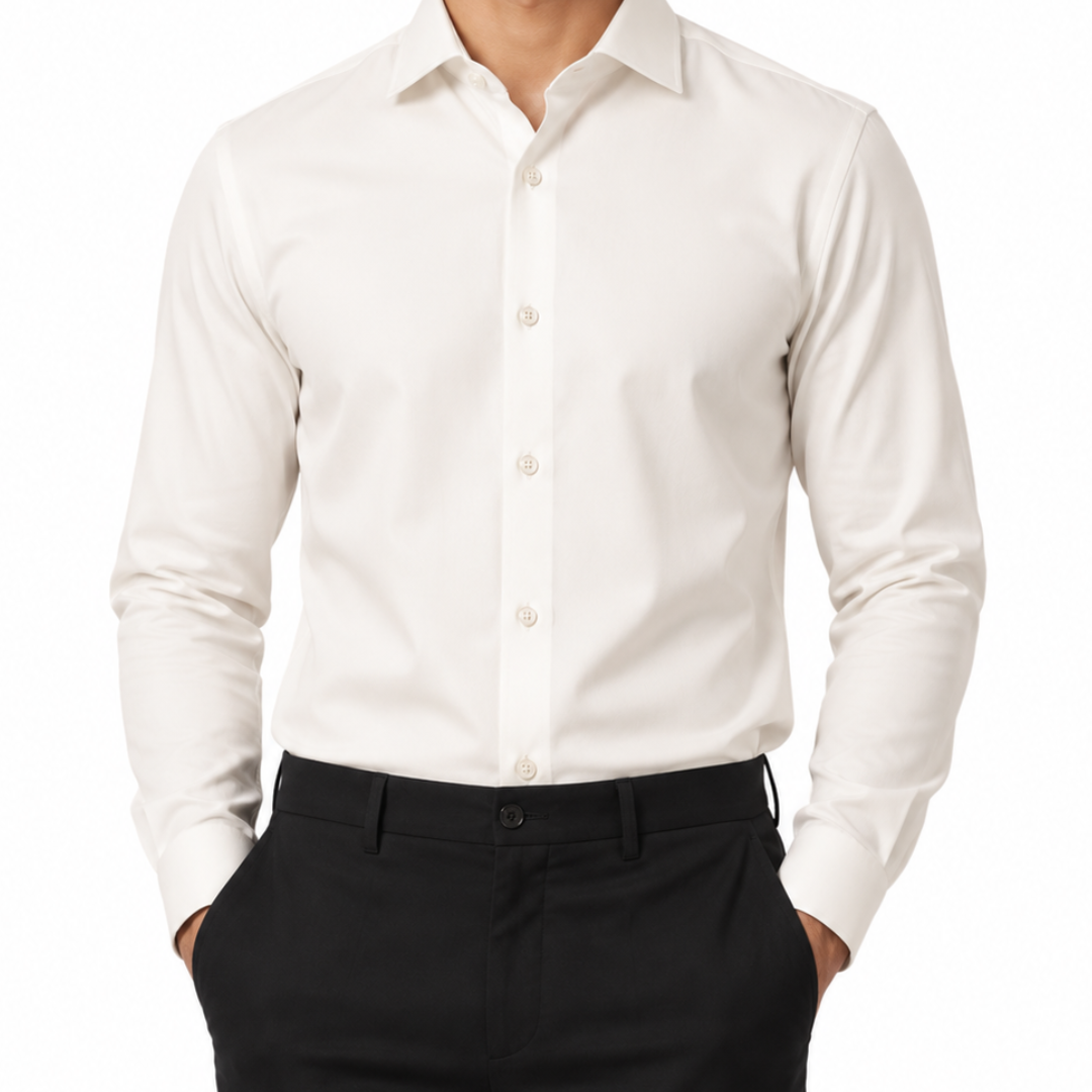 Men's Premium Cotton Stretch Dress Shirt