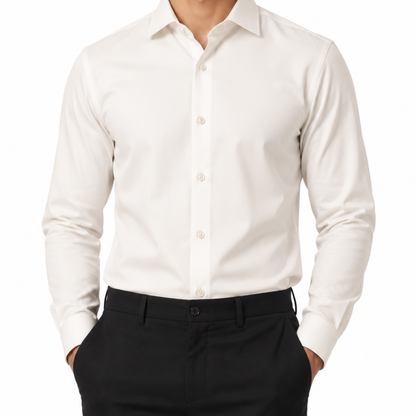 Men's Premium Cotton Stretch Dress Shirt