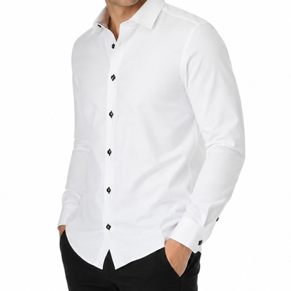 Men's Prospect 4 Way Stretch Contrast Shirt - Black Contrast