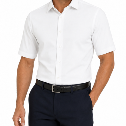 Men's Prospect 4-Way Stretch Short Sleeve Dress Shirt –White