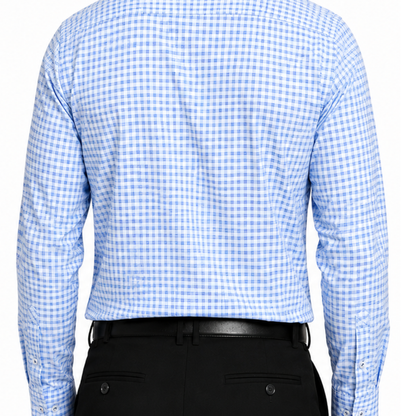 Men's Blue Check Formal Shirt