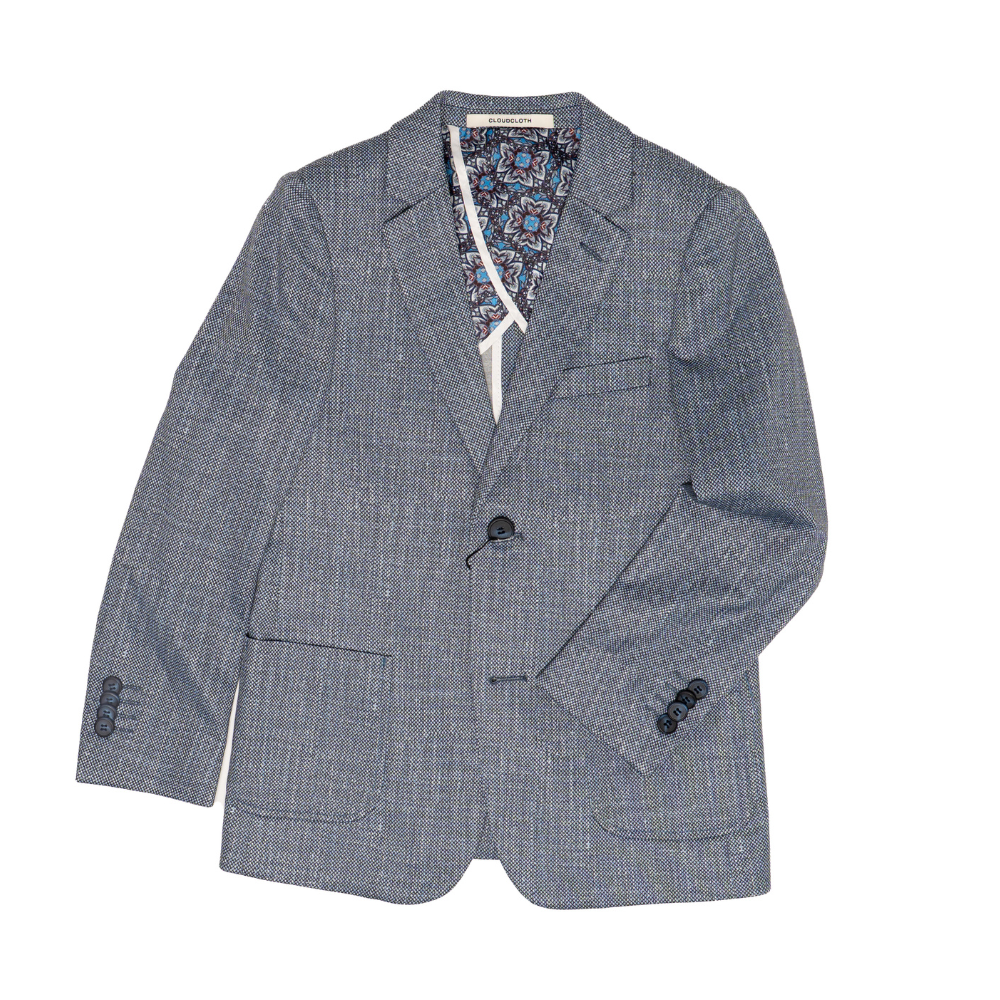 Boy's Textured Slim Fit Blazer