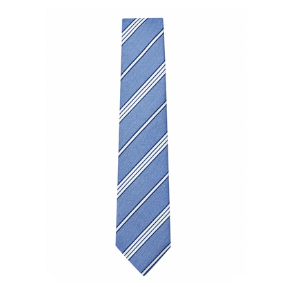 Boys Light Blue Striped Tie