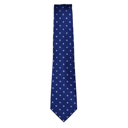 Boy's Royal Blue Micro Dot Silk Tie