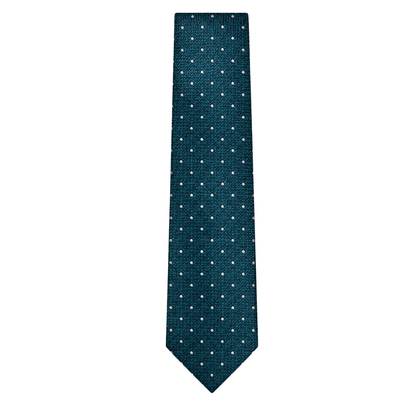 Boy's Teal Micro Dot Textured Tie