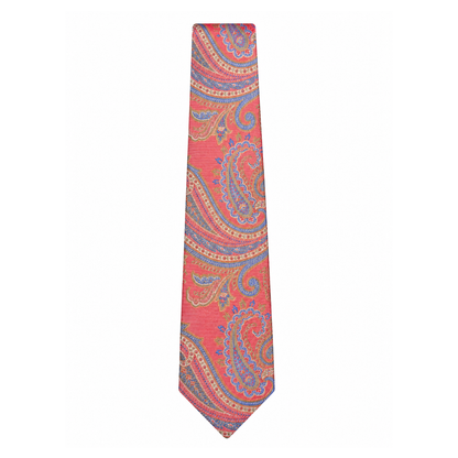 Men’s Sky maroon Color Geometric Pattern Silk Tie