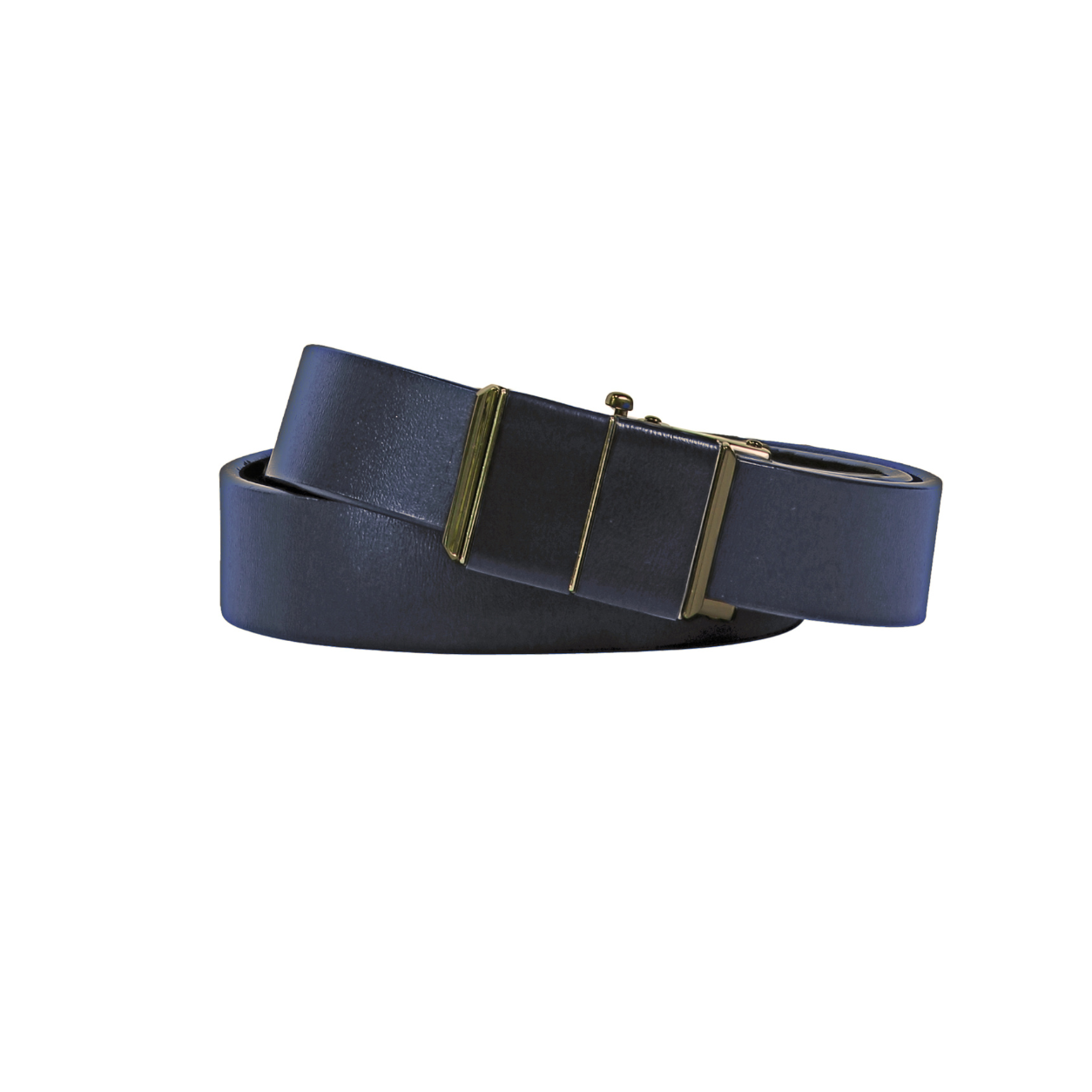 Boys Navy Plaque Buckle Dress Belt