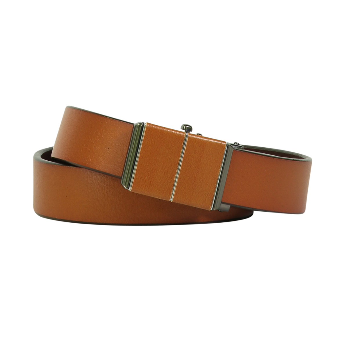 Boys Tan Auto-Lock Formal Belt