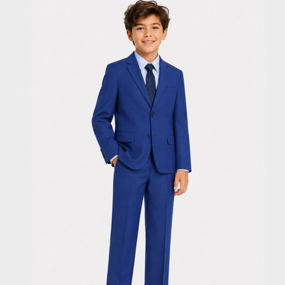 Boys Cobalt Blue Suit Set with four color