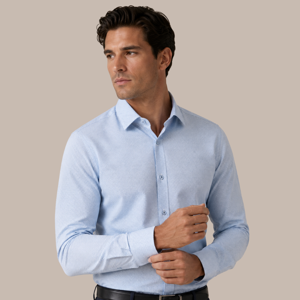 Men's 4 Way Stretch Geo Print Shirt