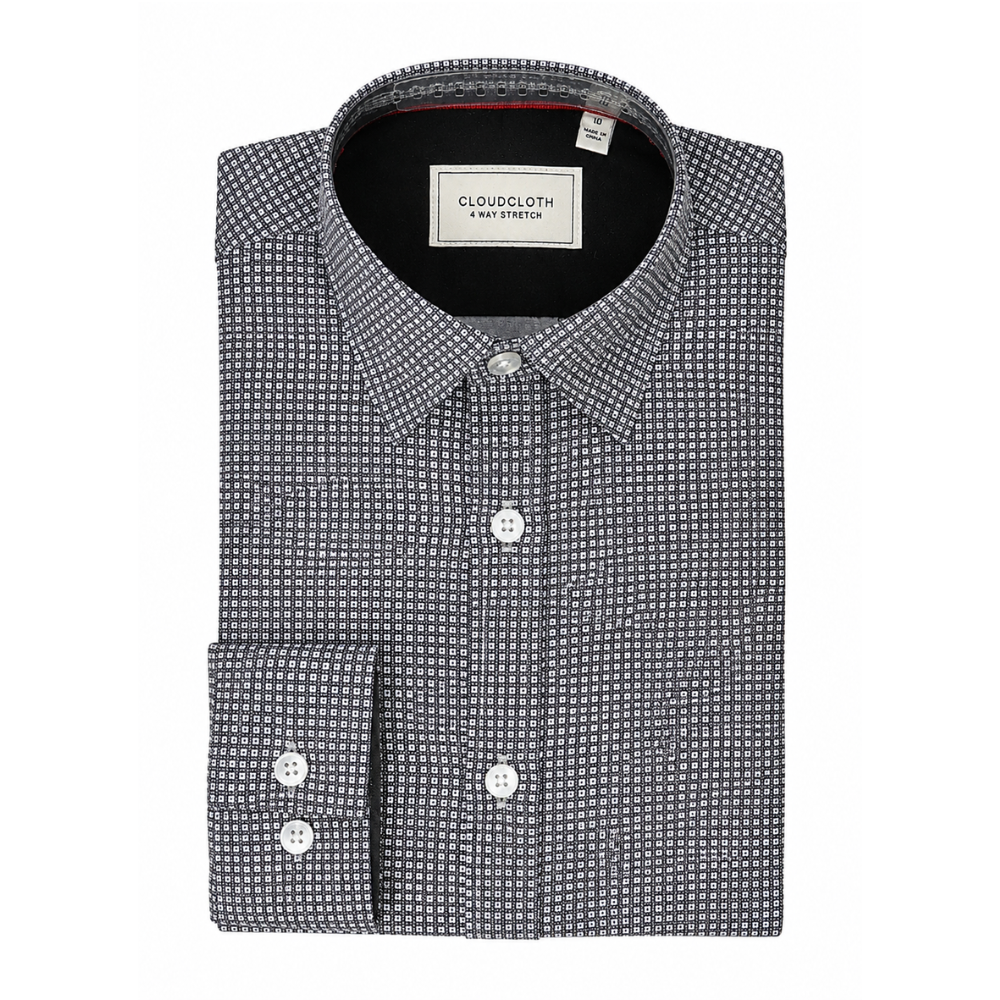 Men's 4 Way Stretch Geo Print Shirt