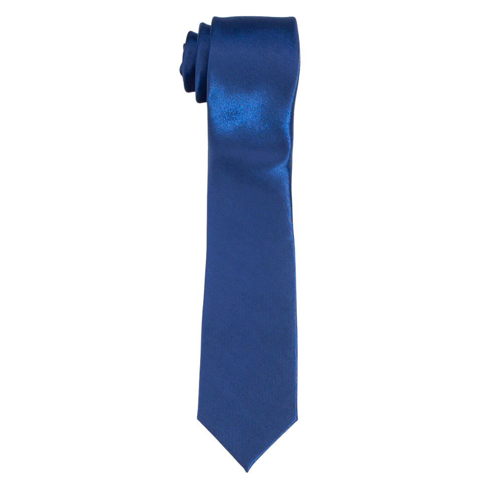 Boys' Solid Navy Satin Necktie