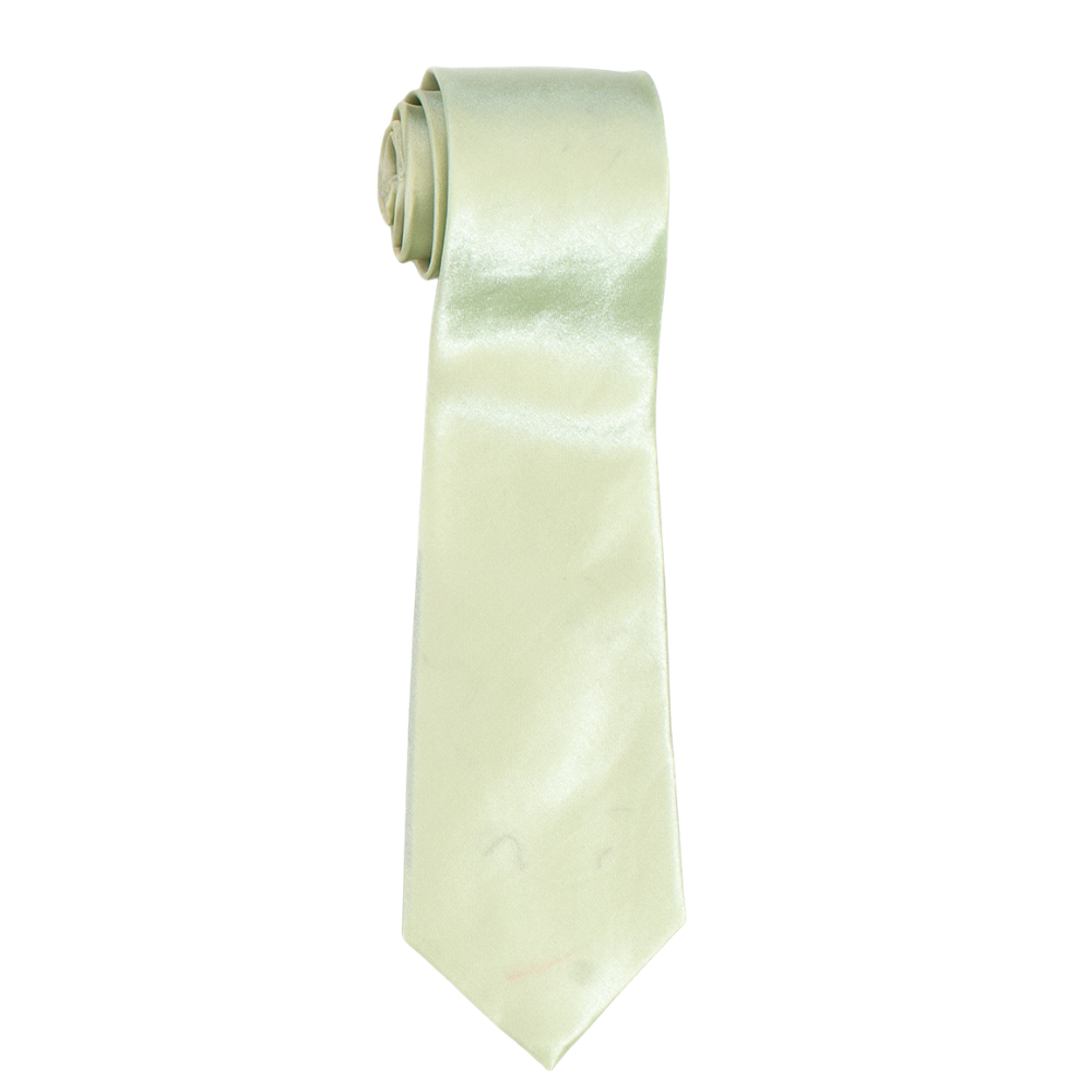 Boys' Solid Off White Satin Necktie