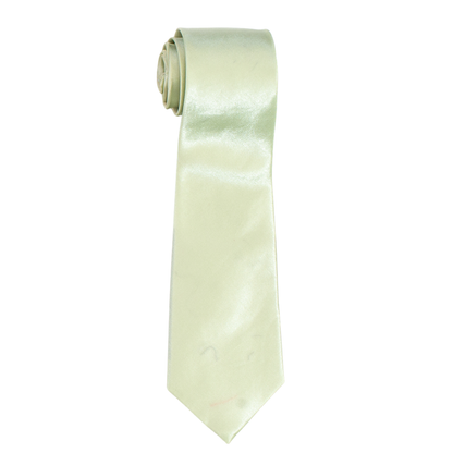 Boys' Solid Off White Satin Necktie