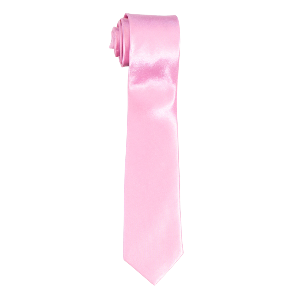 Boys' Solid Pink Satin Necktie